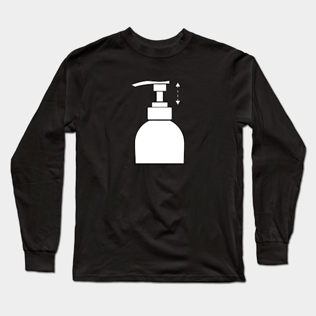 Pump Bottle Silhouette Long Sleeve T-Shirt by cartogram